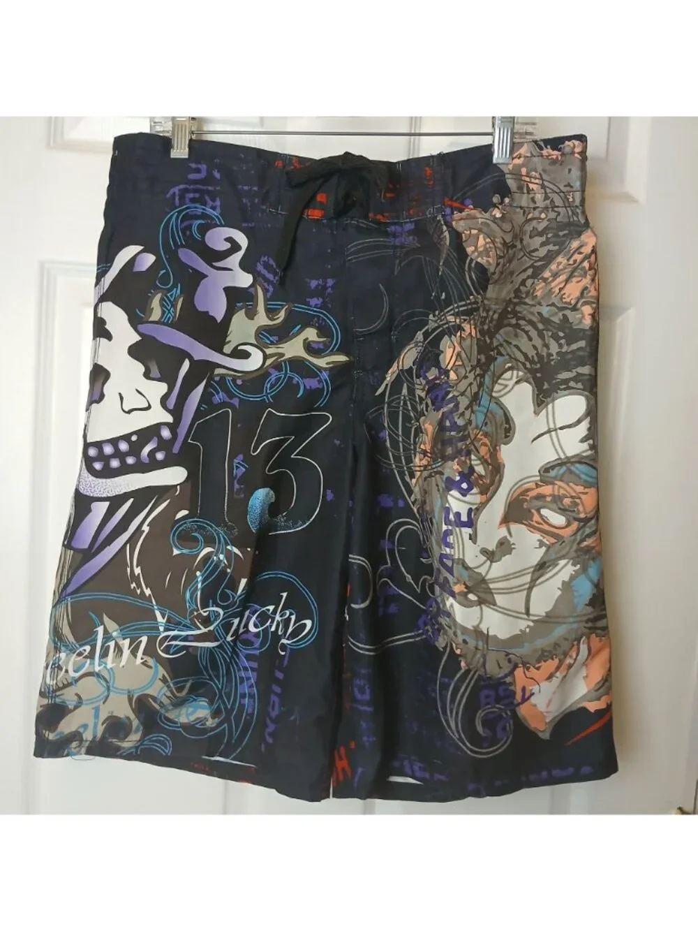 Tattoo Tattoo By Free Spirit Mens Large  Graphic Board Shorts W/ Opener #D20